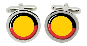 Aboriginal (Australia) Cufflinks in Chrome Box