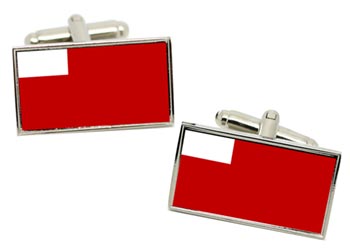 Abu Dhabi UAE Flag Cufflinks in Chrome Box