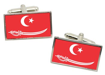 Aceh (Indonesia) Flag Cufflinks in Chrome Box