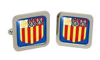 Aix-en-Provence (France) Square Cufflinks in Chrome Box