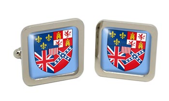 Alabama USA Square Cufflinks in Chrome Box