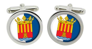 Alicante City (Spain) Cufflinks in Chrome Box