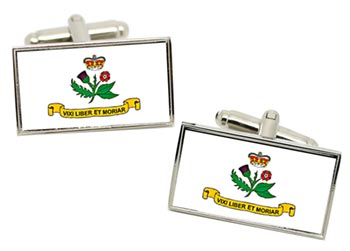 Annapolis MD (USA) Flag Cufflinks in Chrome Box