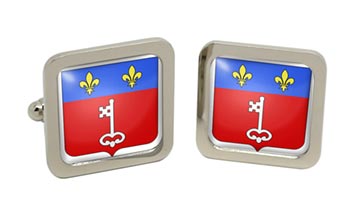 Angers (France) Square Cufflinks in Chrome Box