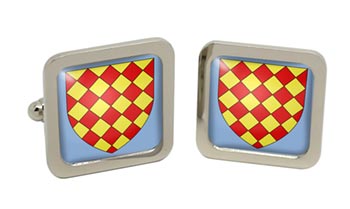 Angoumois France Square Cufflinks in Chrome Box