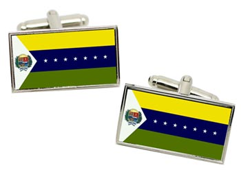 Apure (Venezuela) Flag Cufflinks in Chrome Box