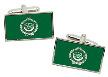 Arab-League Flag Cufflinks in Chrome Box