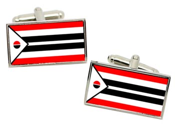 Arapaho Nation (Tribe) Flag Cufflinks in Chrome Box