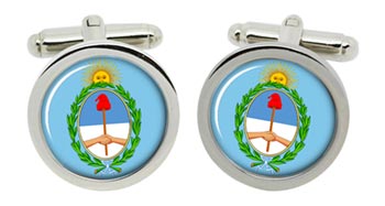 Argentina Cufflinks in Chrome Box