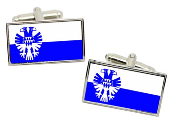 Arnhem (Netherlands) Flag Cufflinks in Chrome Box