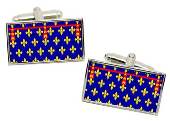 Artois (France) Flag Cufflinks in Chrome Box