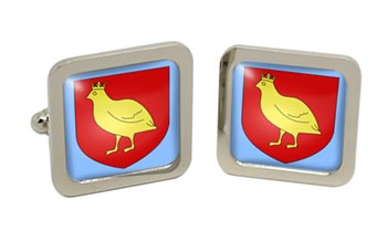 Auvergne (France) Square Cufflinks in Chrome Box