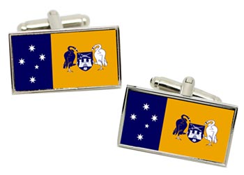 Australian Capital Territory ACT Flag Cufflinks in Chrome Box