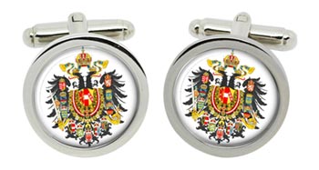 Austria-Hungary Coat of Arms 1867-1915 Cufflinks in Chrome Box