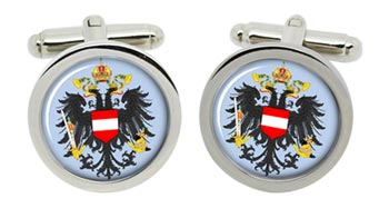 Austrian Coat of Arms 1915-18 Cufflinks in Chrome Box