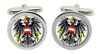 Austrian State Cufflinks in Chrome Box