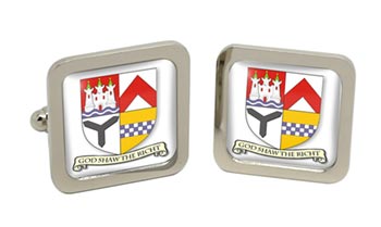 Ayrshire (Scotland) Square Cufflinks in Chrome Box