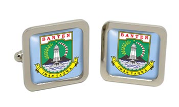 Banten (Indonesia) Square Cufflinks in Chrome Box