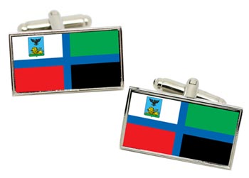 Belgorod Oblast (Russia) Flag Cufflinks in Chrome Box