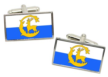 Berkshire (England) Flag Cufflinks in Chrome Box