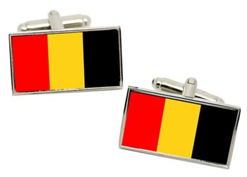 Besançon (France) Flag Cufflinks in Chrome Box