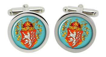 Bohemia (Czech) Cufflinks in Chrome Box