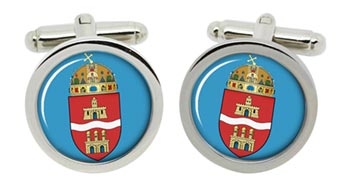 Budapest (Hungary) Cufflinks in Chrome Box