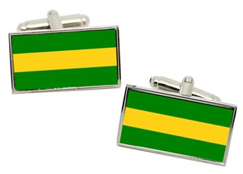 Cauca (Colombia) Flag Cufflinks in Chrome Box