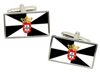 Ceuta (Spain) Flag Cufflinks in Chrome Box