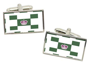 Charlottetown (Canada) Flag Cufflinks in Chrome Box