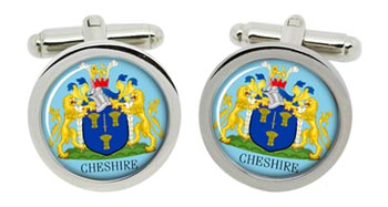 Cheshire (England) Cufflinks in Chrome Box