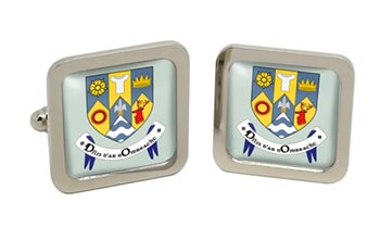 County Clare (Ireland) Square Cufflinks in Chrome Box