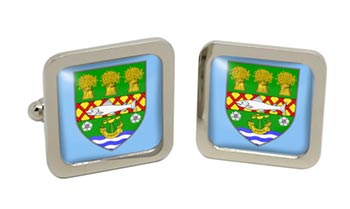 County Down (Northern Ireland) Square Cufflinks in Chrome Box