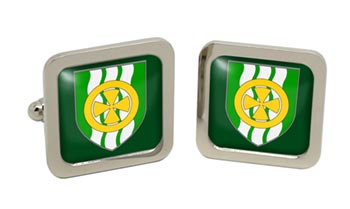 County Limerick (Ireland) Square Cufflinks in Chrome Box