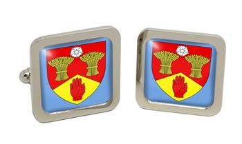 County Londonderry (Northern Ireland) Square Cufflinks in Chrome Box