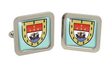 County Mayo (Ireland) Square Cufflinks in Chrome Box