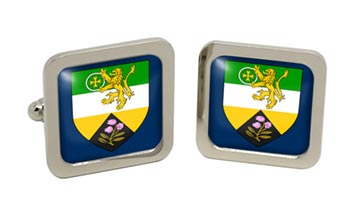 County Offaly (Ireland) Square Cufflinks in Chrome Box