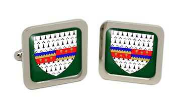 County Tipperary (Ireland) Square Cufflinks in Chrome Box
