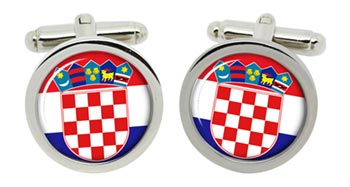 Croatia Cufflinks in Chrome Box