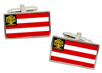 Den Bosch 's-Hertogenbosch (Netherlands) Flag Cufflinks in Chrome Box