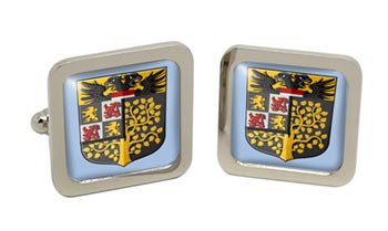 Den Bosch 's-Hertogenbosch (Netherlands) Square Cufflinks in Chrome Box