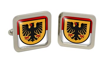Dortmund (Germany) Square Cufflinks in Chrome Box