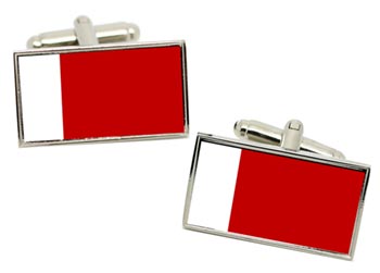 Dubai UAE Flag Cufflinks in Chrome Box