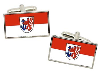 Düsseldorf (Germany) Flag Cufflinks in Chrome Box