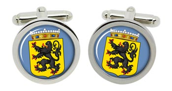 East Flanders, Oost-Vlaanderen (Belgium) Cufflinks in Chrome Box