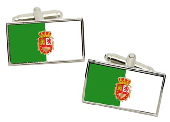Fuerteventura (Spain) Flag Cufflinks in Chrome Box