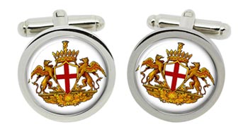 Genoa (Italy) Cufflinks in Chrome Box