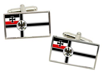 Reichskriegsflagge (German Imperial War Flag) Flag Cufflinks in Chrome Box