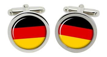 Germany Flag Cufflinks in Chrome Box