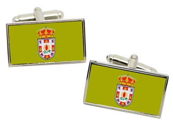 Granada (Spain) Flag Cufflinks in Chrome Box